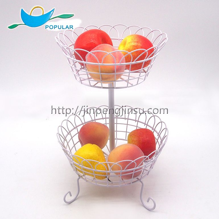 2 tier metal fruit basket