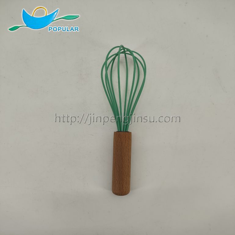 set of 5 wood handle silicone kitchen utensils 