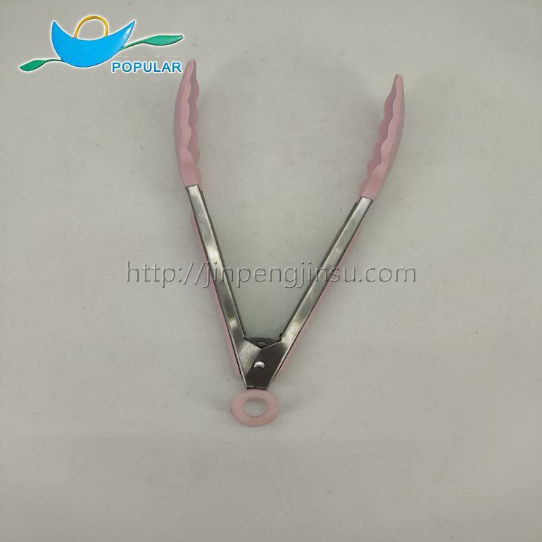 set of 12 pink silicone kitchen utensils