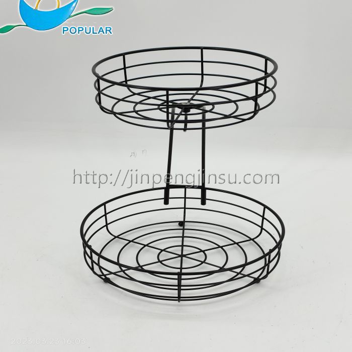 black 2-tier fruit basket 