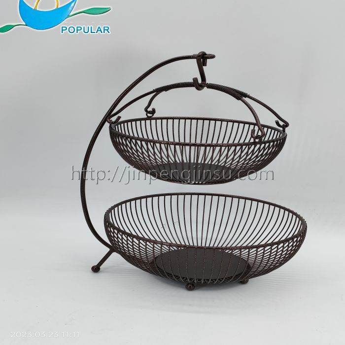 Bronze 2-tier Fruit Basket