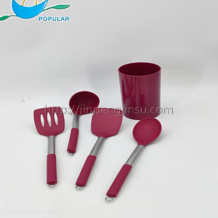 Set of 4 silicone kitchen utensils