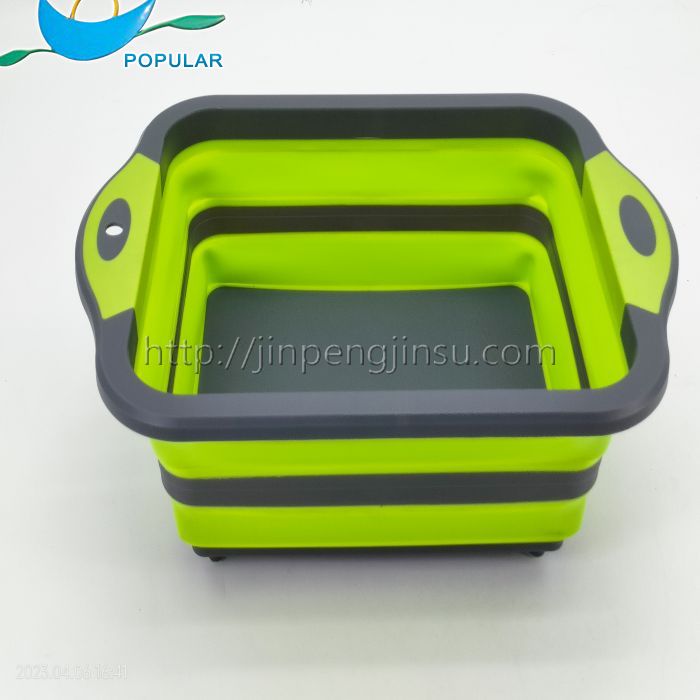 Square folding water basket