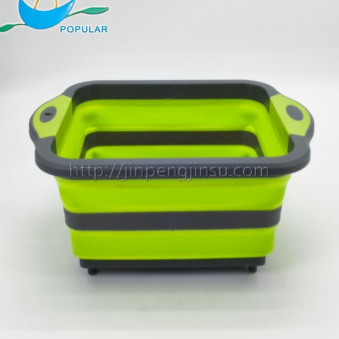 Square folding water basket