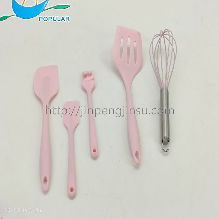 Set of 5 silicone kitchen utensils