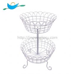 2 tier metal fruit basket