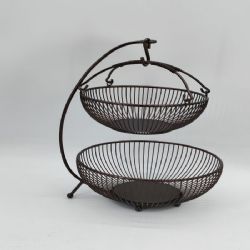 Bronze 2-tier Fruit Basket