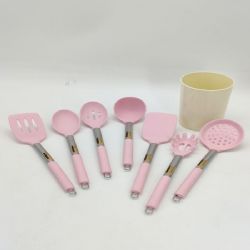 Set of 7 silicone kitchen utensils