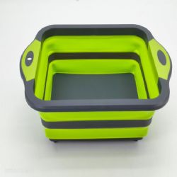 Square folding water basket