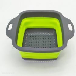 Square folding drain basket